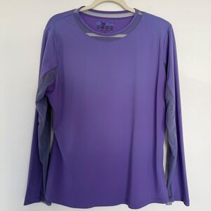 IBKUL UPF 50+ Top Long Sleeve Top XL Purple Rash Guard Gorpecore Outdoor Beach